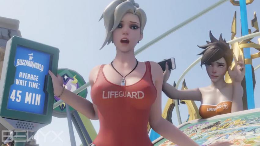 3D守望先锋天使激情女上位诱惑高潮